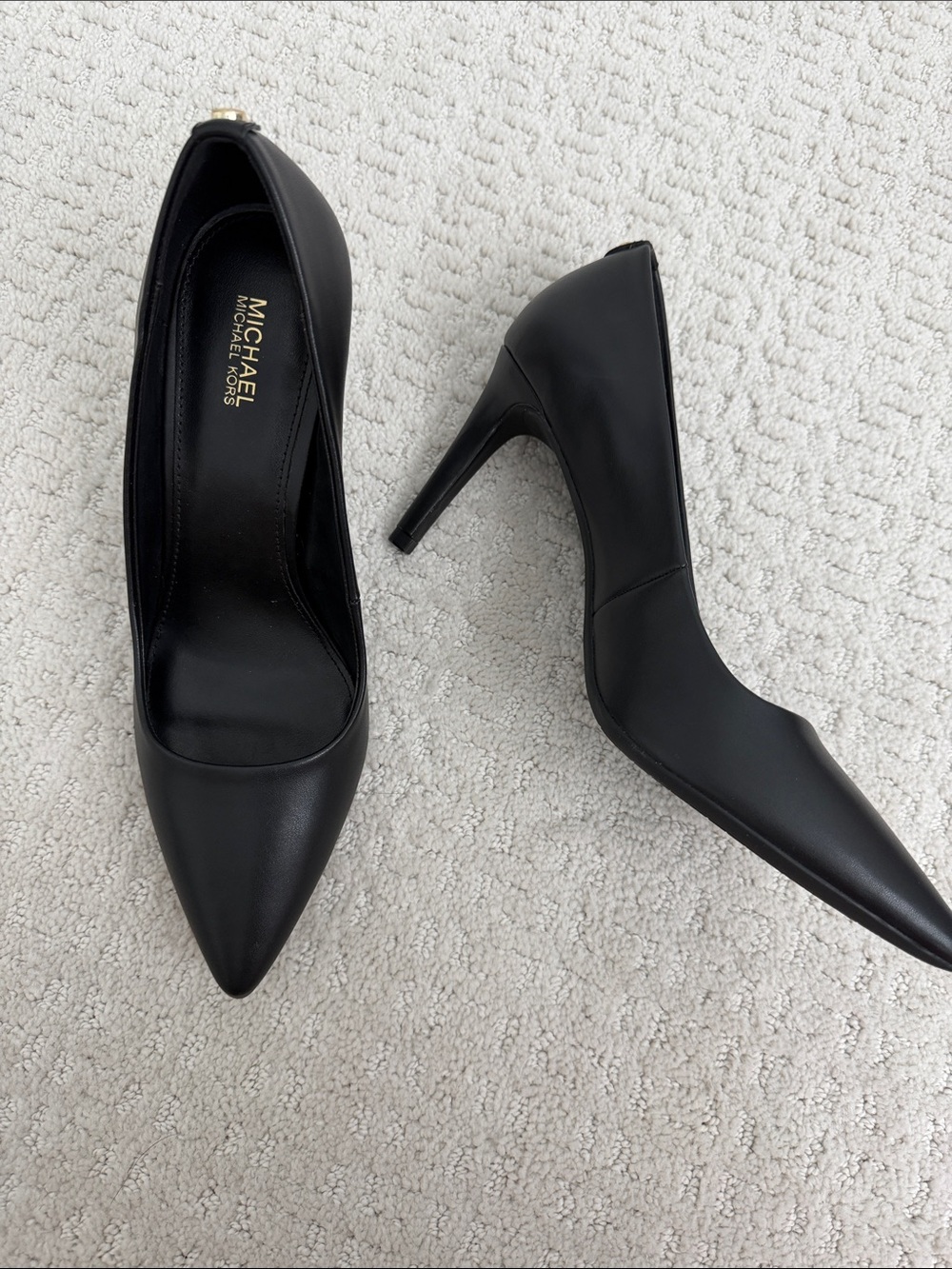 MICHAEL Michael Kors Black Pointed Toe Stiletto Heels